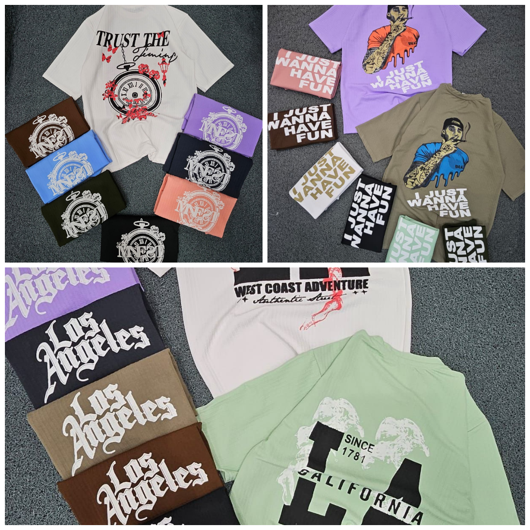 Heavy Buffel Fabric Printed Down-Shoulder Oversize T-Shirt for Men